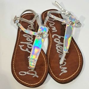 Sam Edelman Sz5 Halographic & Silver Sandals!